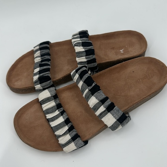 Madewell The Loretta Slide Sandal in Gingham Check 7.5 - Picture 4 of 6